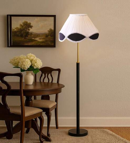 Devansh Vintage Pleated Multi-colored Soft Back with Wood Base