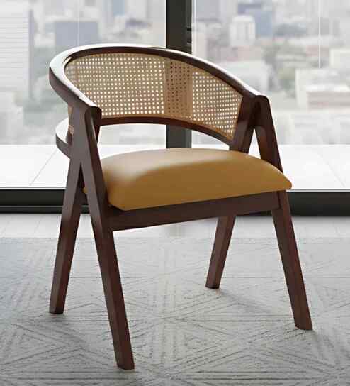 Deymar Teak Wood Arm Chair In Brown  Finish