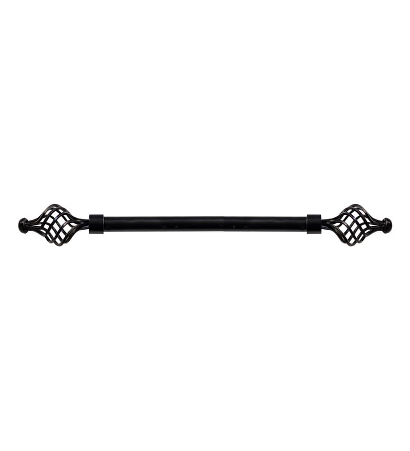 Buy Iron Extendable 66 To 120 Inch Rod With Brackets By Deco
