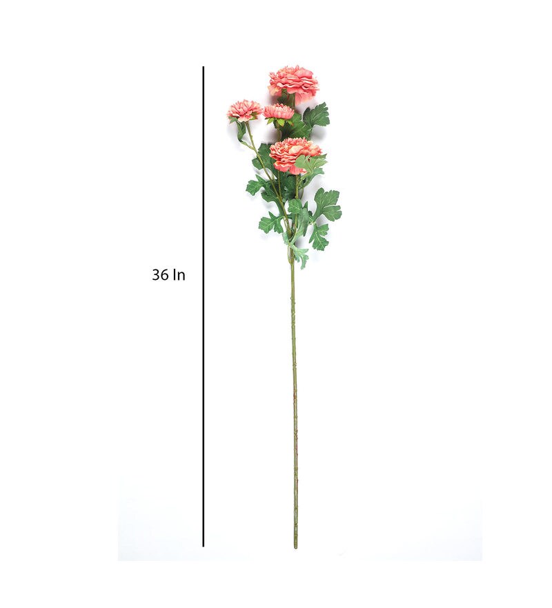 Buy Orange Polyester Peony Artificial Flower, by Pollination Online