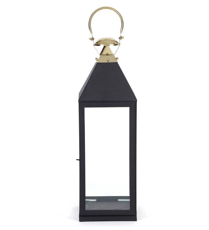 Buy Decorous Black Metal Table Lantern by Opaxa Online Table Lanterns