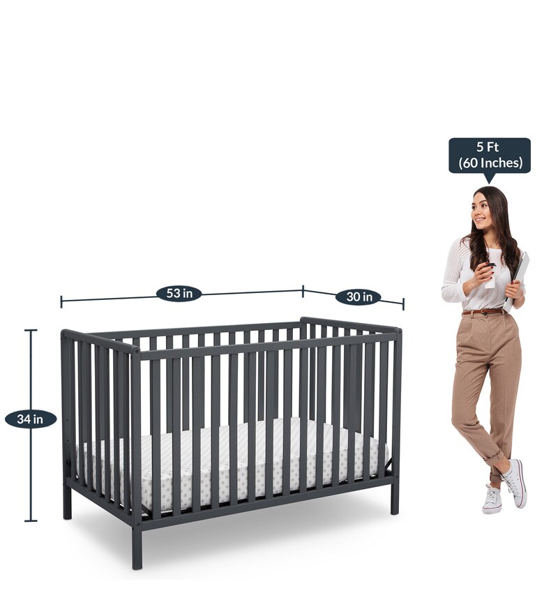 Buy Convertible Baby Crib in Grey Finish by Delta Children Online