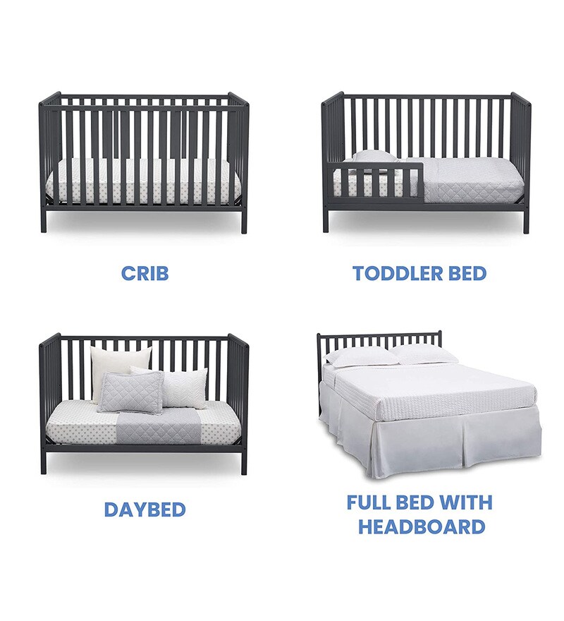 Buy Convertible Baby Crib in Grey Finish by Delta Children Online