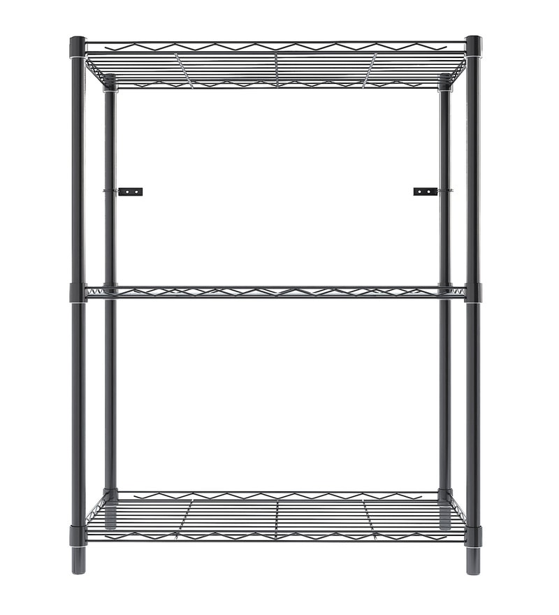 Buy Denham 3 Shelf Metal Kitchen Racks Black Colour by Tunehome Online ...