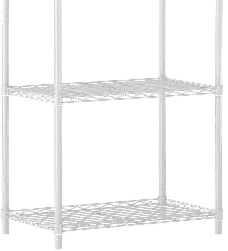 Buy Denham 5 Shelf Metal Kitchen Racks White Colour by Tunehome Online ...