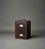 Debonair Leather Portable Cocktail Bar in Brown Colour