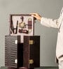 Debonair Leather Portable Cocktail Bar in Brown Colour