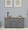 Damino Z Solid Wood Sideboard In Scratch Resistant Grey Distress Finish