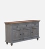 Damino Z Solid Wood Sideboard In Scratch Resistant Grey Distress Finish