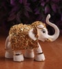 Multicolor Terracota Gold Plated Elephant Figurine