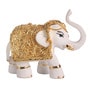 Multicolor Terracota Gold Plated Elephant Figurine
