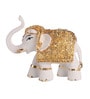 Multicolor Terracota Gold Plated Elephant Figurine