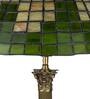 Deck Cheques Green Stained glass Shade Table lamp with Antique gold Base