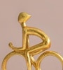 Golden Resin Cyclist Sculpture