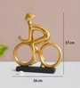 Golden Resin Cyclist Sculpture