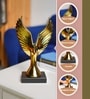 Black & Golden Ceramic Eagle Figurine