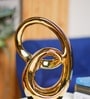 Black & Golden Ceramic Loop Sculpture