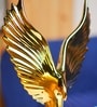 Black & Golden Ceramic Eagle Figurine
