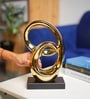 Black & Golden Ceramic Loop Sculpture