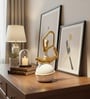 White & Golden Ceramic Abstract Posture Figurine Set