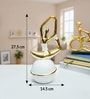White & Golden Ceramic Abstract Posture Figurine Set