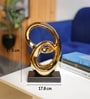Black & Golden Ceramic Loop Sculpture