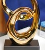 Black & Golden Ceramic Loop Sculpture