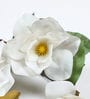 White Polyurethane Magnolia Artificial Flower