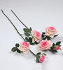 Light Pink Velvet Rose Artificial Flower s Pack of 2