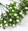 White Polyester Rose Artificial Flower Pack of 2