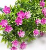 Pink PVC Artificial Flower Bunch without Pot Pack of 2
