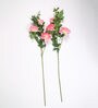 Peach Velvet Rose Artificial Flower Pack of 2