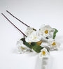 White Polyurethane Magnolia Artificial Flower