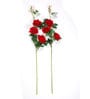 Red Velvet Rose Artificial Flower Pack of 2