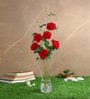 Red Velvet Rose Artificial Flower Pack of 2