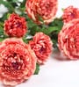 Orange Polyester Peony Artificial Flower