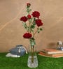 Maroon Velvet Rose Artificial Flower s Pack of 2