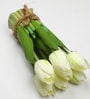 White Fabric Tulip Artificial Flowers