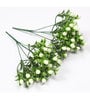 White Polyester Rose Artificial Flower Pack of 2