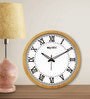 Charles Cream Engineered Wood Wall Clock