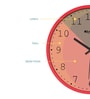 Luca Red ABS Plastic Wall Clock