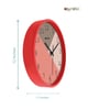 Luca Red ABS Plastic Wall Clock