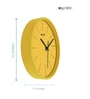 William Yellow ABS Plastic Wall Clock