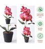 Maroon Decorative Artificial Flower Pot