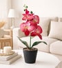 Maroon Decorative Artificial Flower Pot