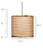 Decorative Bamboo Cylindrical Hanging Light (Beige)