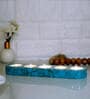 Decorative Blue (Set of 5) Synthetic Stone Table Tea Light Holders