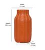 Decorative Bottle Shaped Orange Ceramic Vase