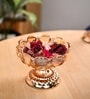 Golden Hammered Metal Bowl With Matte Texture