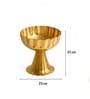Golden Metal Fluted Pedestal Bowl